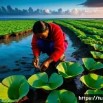 투발루 주요 산업과 생계 - **Prompt 1: Tuvaluan Fishermen and Farms Facing Rising Waters**
"A vibrant, realistic scene capt...